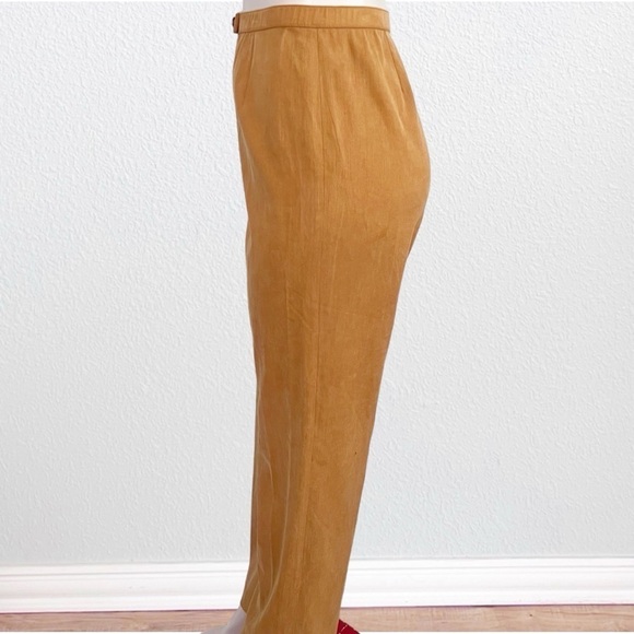 Vintage Nancy Bolen City Girl Barrel Blokecore Pleated Trousers SZ 10 Carmel - Picture 4 of 7